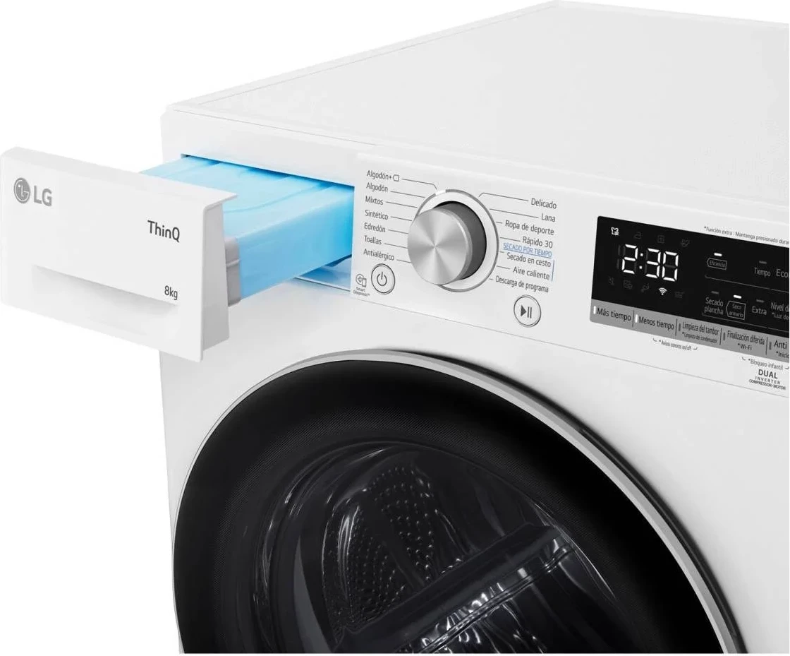 Tharëse rrobash LG RH90V9AV3N, 9 kg, Dual Inverter Heat Pump, A+++, ThinQ, e bardhë
