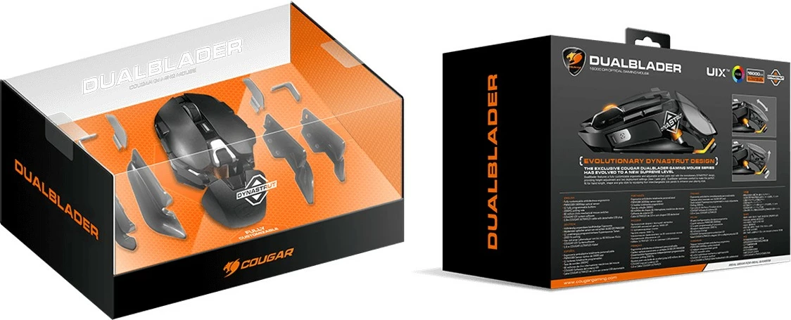 Maus gaming Cougar Dualblader, 16000 DPI, 12 butona, i zi