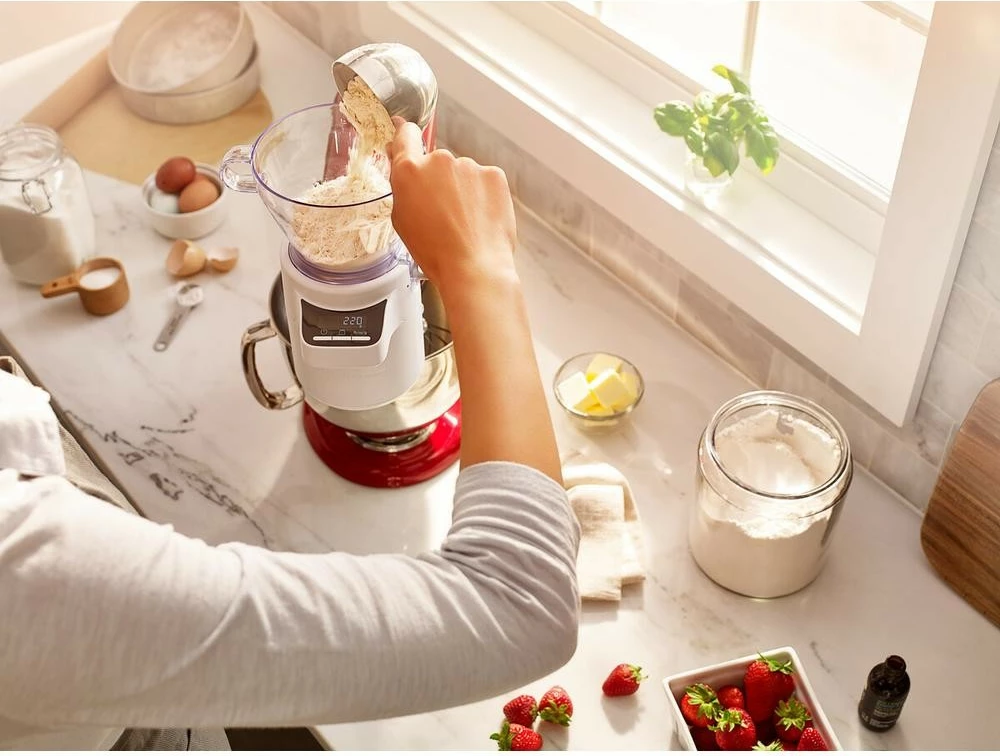 Aksesor KitchenAid 5KSMSFTA, sitë me peshore digjitale, e bardhë