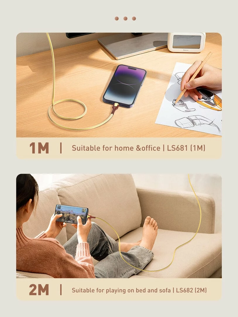 Kabllo e karikimit Ldnio Fast Charging USB Cable Aluminum Foil