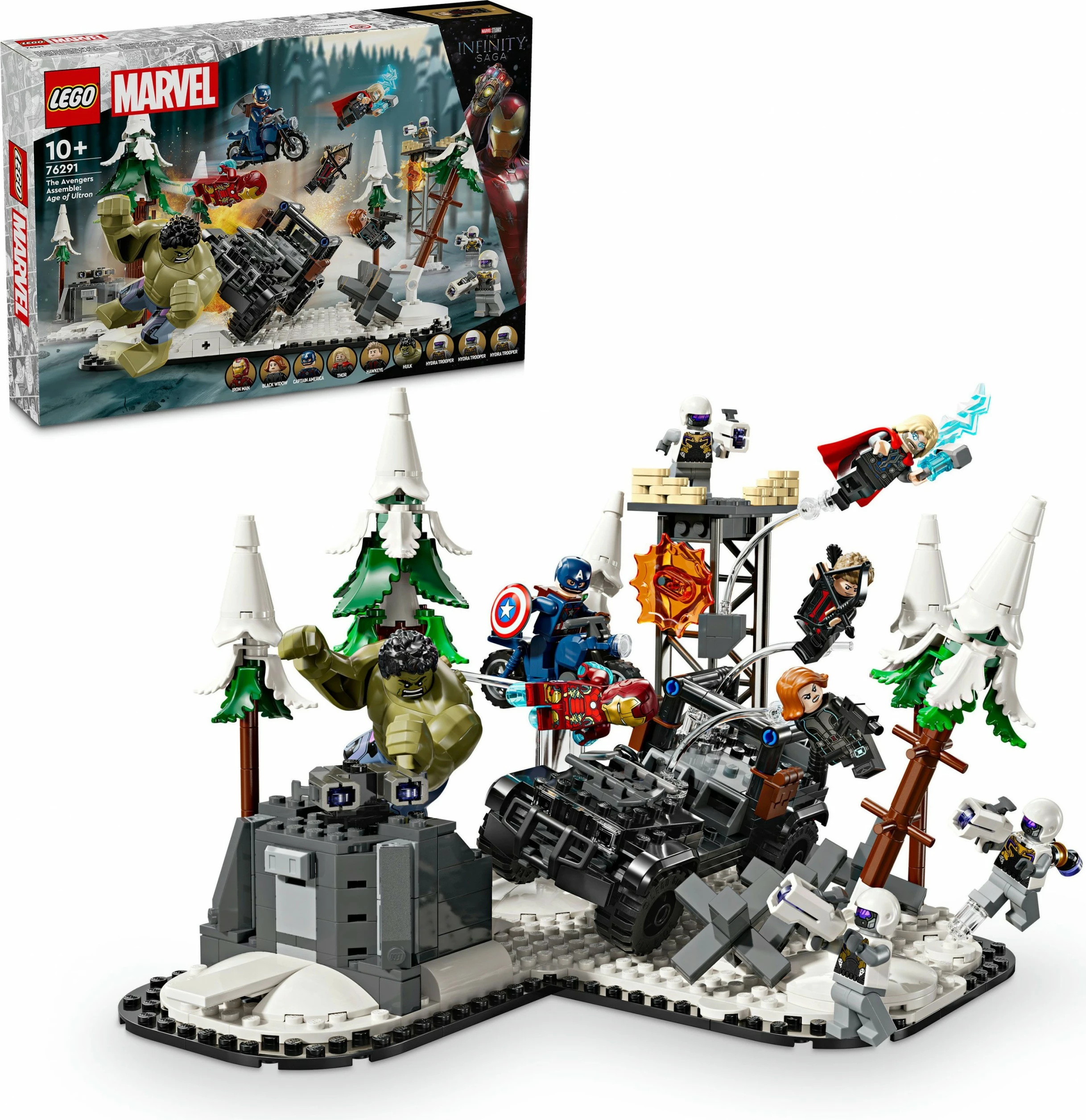 Set ndërtimi LEGO Marvel 76291 Avengers Assemble: Age of Ultron, 613 pjesë, multikolor
