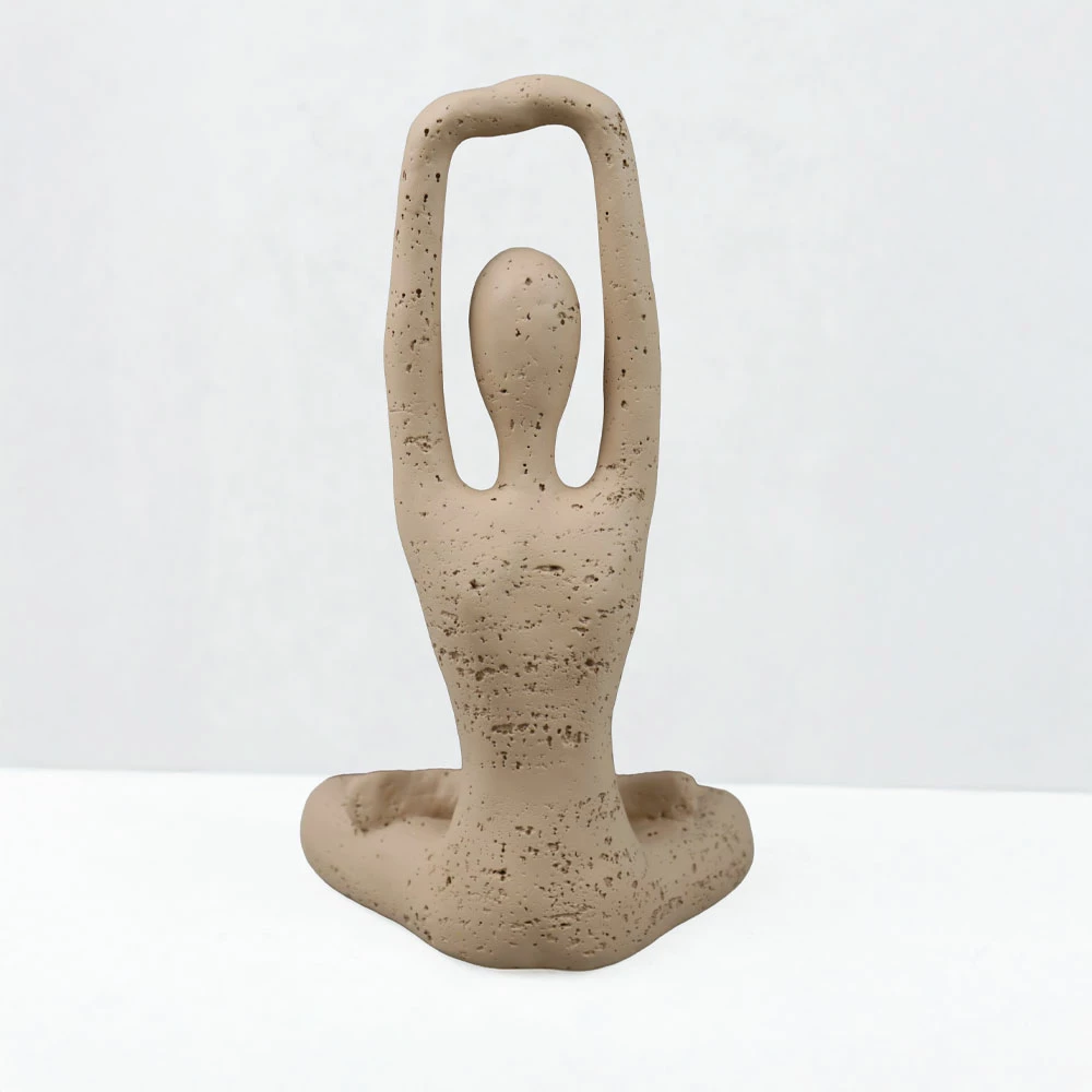 Dekor MORPH IV, trup, rrëshirë, ngjyrë kafe, 12.5x8x21cm