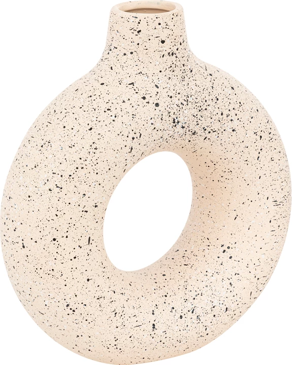 Vazo Circkly qeramike, ngjyrë bardhë e zi, 27x9.5x30cm