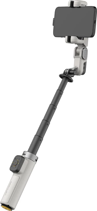 Gimbal për celular AOCHUAN Smart M3 Pro mini, AI face tracking, 4-në-1, 66 cm, RGB, telekomandë Bluetooth, i bardhë