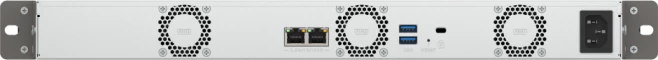 Server NAS QNAP TS-433eU për 4 disqe, 1U rack, 4GB RAM, 2x 2.5GbE, i zi