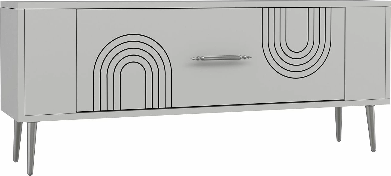 Komodë për TV Skye Decor, Retrol2, e bardhë, argjend
