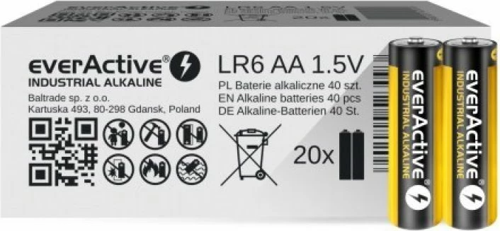 Bateri AA everActive EVLR6S2IK, paketë 40 copë