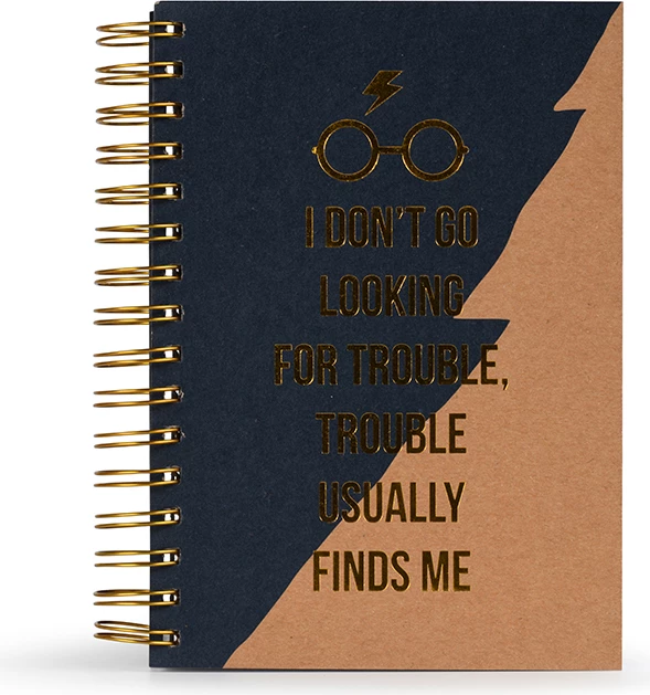 Fletore spirale Pyramid Harry Potter Social Premium A5, blu/kafe