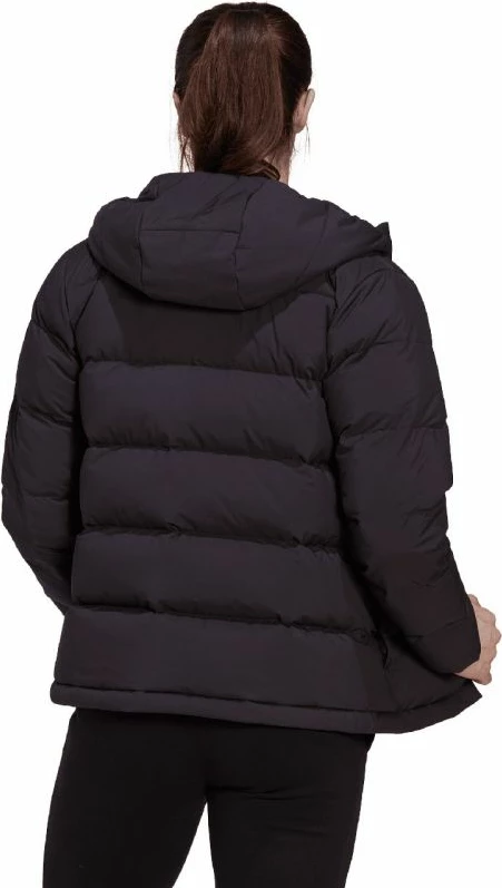 Jakne me kapuç për femra adidas, të zeza