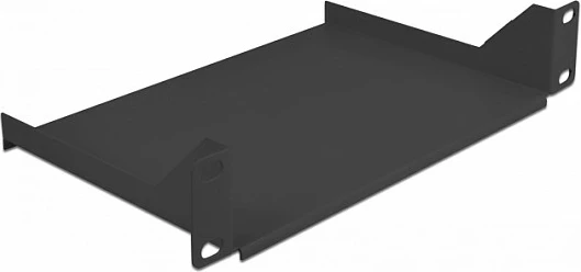 Raft për rack 10" DeLOCK 1U, çelik, 10 kg, i zi