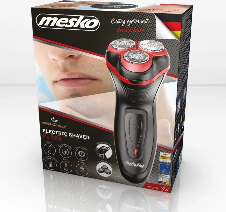 Makinë rroje Adler MS 2926, për meshkuj, me trimmer, e zezë/kuqe