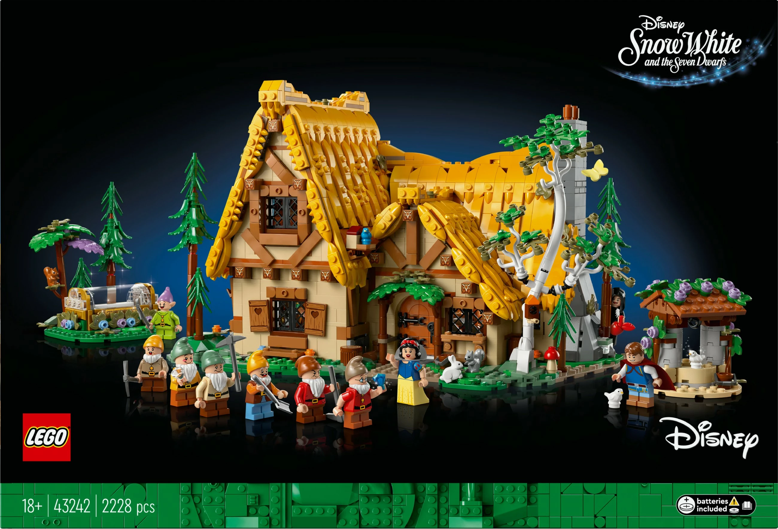Set ndërtimi LEGO Disney Borëbardha dhe Shtatë Xhuxhat, 2228 pjesë, Multingjyrësh
