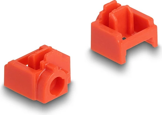 Bllokues porte RJ45 DeLOCK, set 10 copë + çelës, i kuq