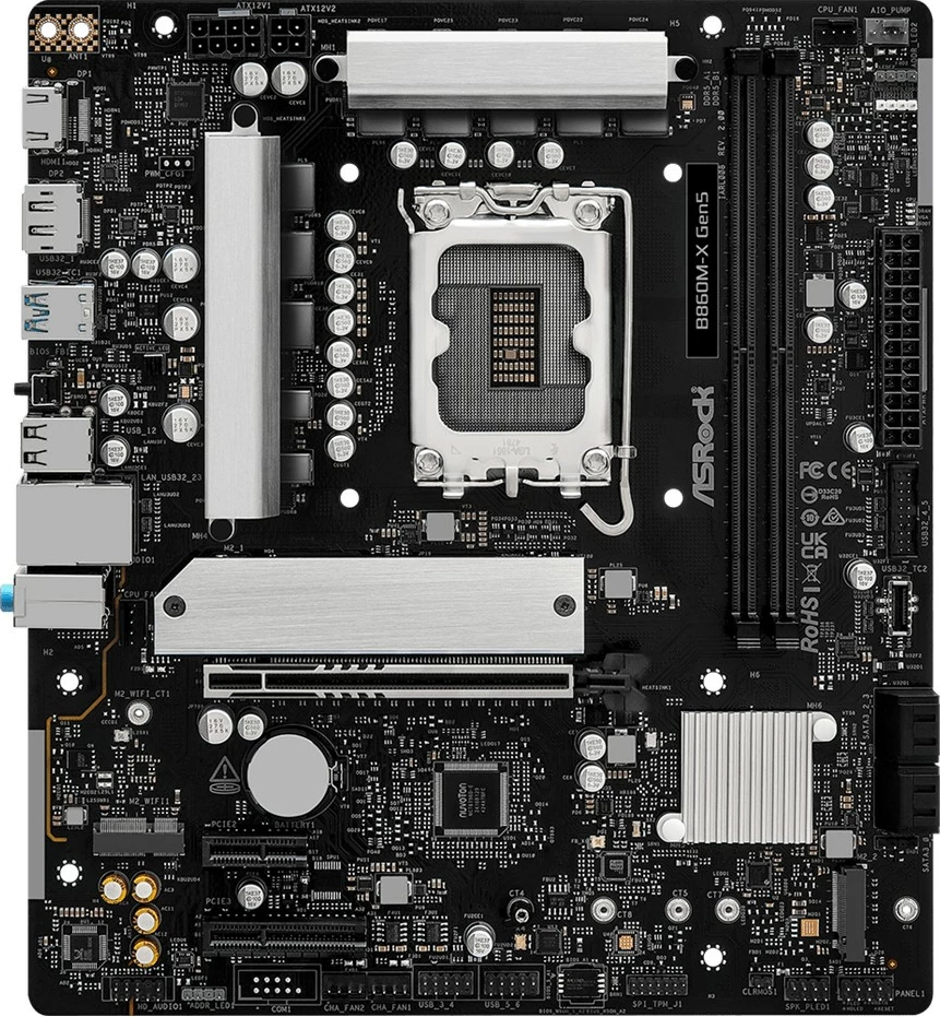 Pllakë amë ASRock B860M-X Gen5, LGA1851, mATX, 2x DDR5, e zezë, set me aksesorë