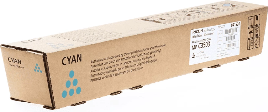 Toner Ricoh MP C3503 841820 rendiment deri 18000 faqe cyan