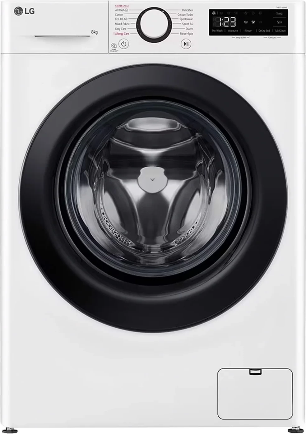 Makinë larëse, LG, F2WR508SBW, 8 kg, 1200 rpm, AI DD, Steam, klasa energjike A, slim, e bardhë