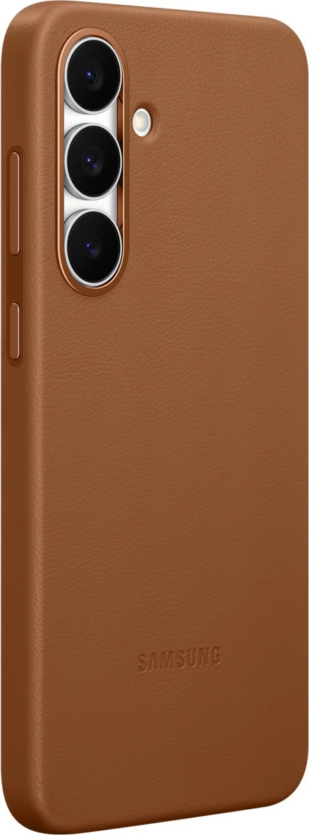 Mbështjellës Samsung Galaxy S25 FE, lëkurë artificiale, kafe