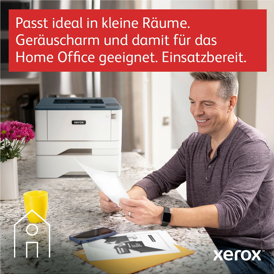 Printer lazer Xerox B310, A4, LAN/WLAN, 40 faqe/min, bardhë/gri
