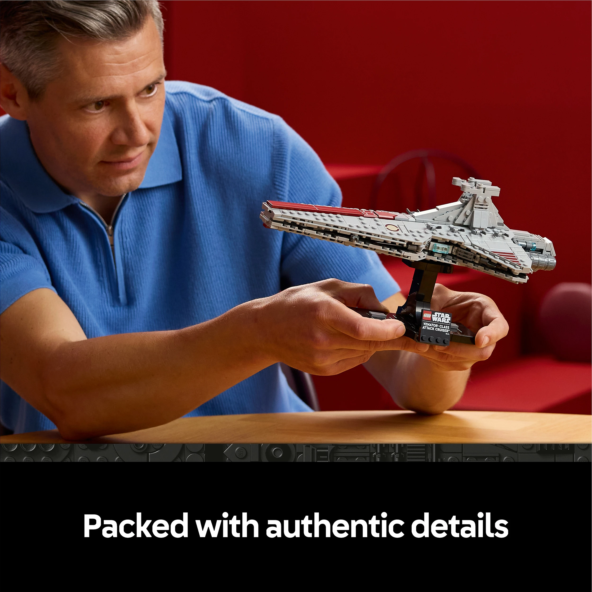 Set ndërtimi LEGO Star Wars Venator-Class Attack Cruiser 75441, 643 pjesë, 18+, shumëngjyrësh