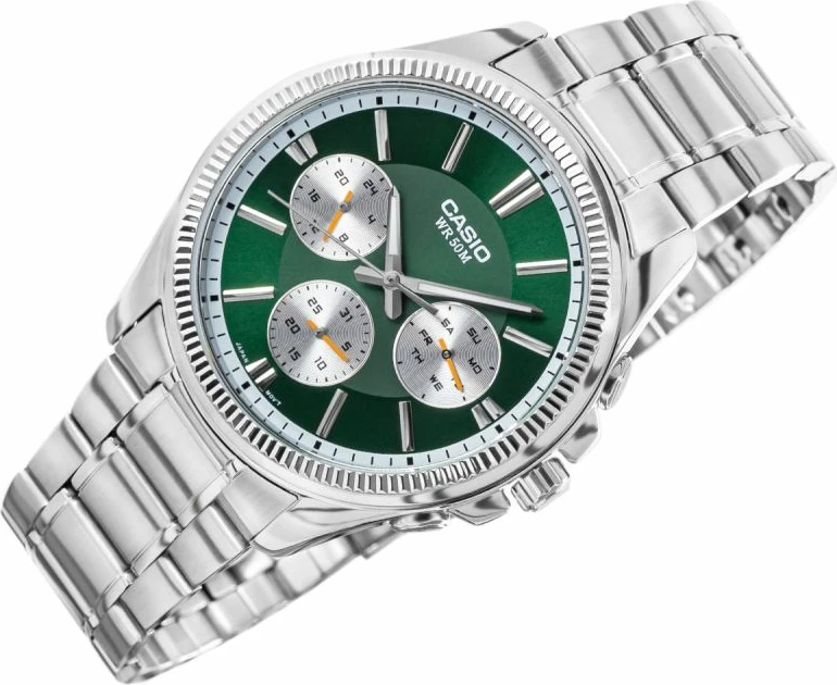 Orë dore për meshkuj CASIO, e gjelbër