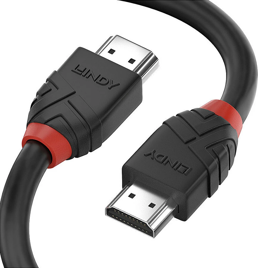 Kabllo HDMI Lindy Black Line 3m, HDMI 2.1, 8K@60Hz, 48Gbps, e zezë