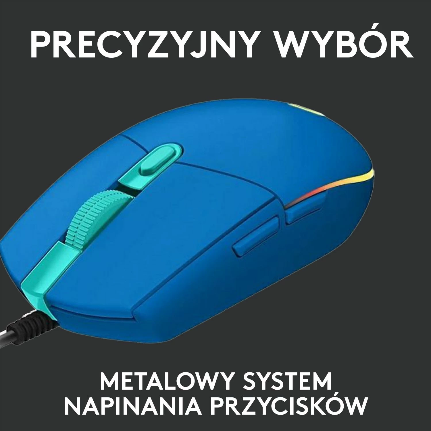 Maus Logitech G102 Lightsync 910-005801, me kabllo USB, 8000 DPI, RGB, 6 butona, blu