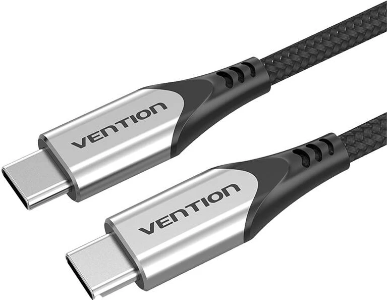 Kabllo USB-C në USB-C Vention TAAHD, 0.5m, 60W, Gri