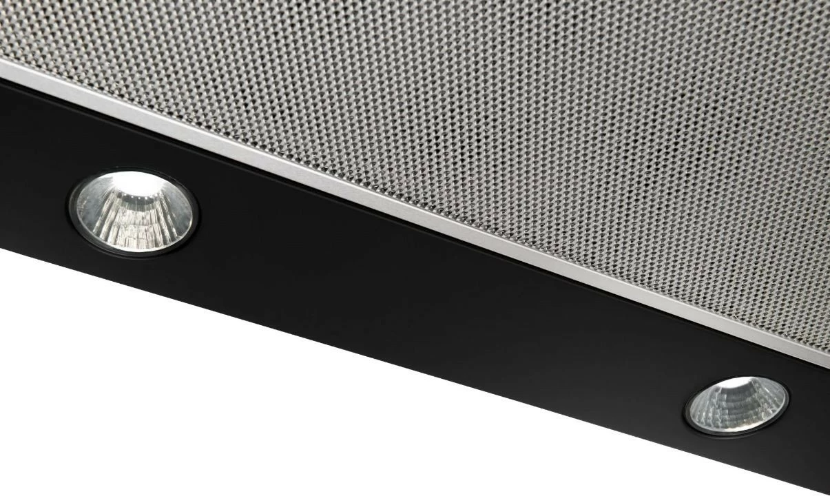 aspirator kuzhine Amica OTP6641BG 60 cm i inkaso, kontroll me prekje, 3 shpejtësi, rrjedhje maksimale 389 m³/h, LED, i zi