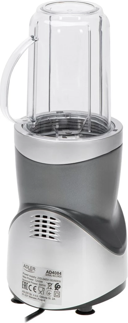 Blender tavoline Adler AD 4084, 0.7L, xham, 1200W, i zi
