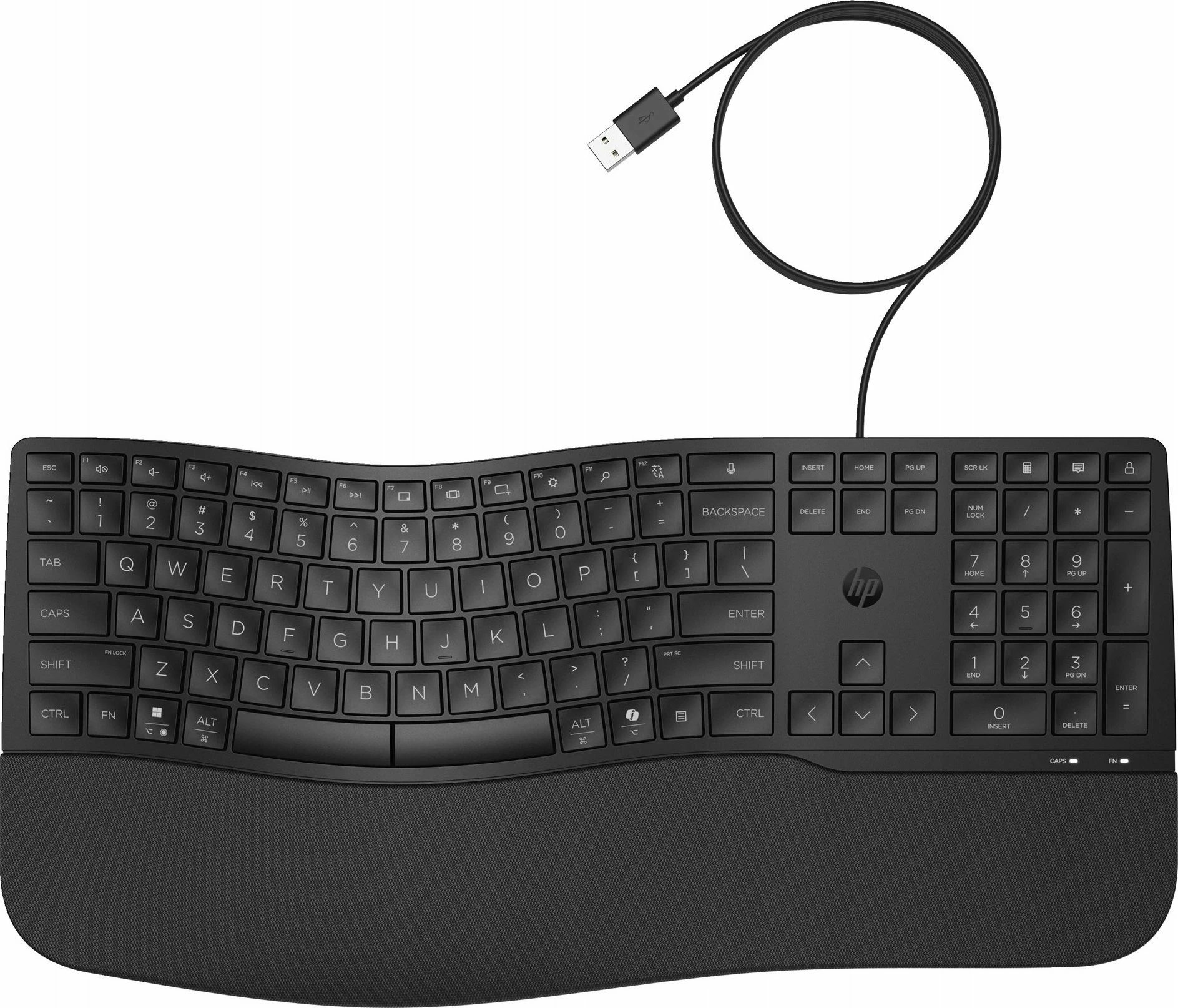 Tastierë HP 480 Comfort 8T6M1AA#ABB, full-size, USB, US INTL QWERTY, me numpad, e zezë
