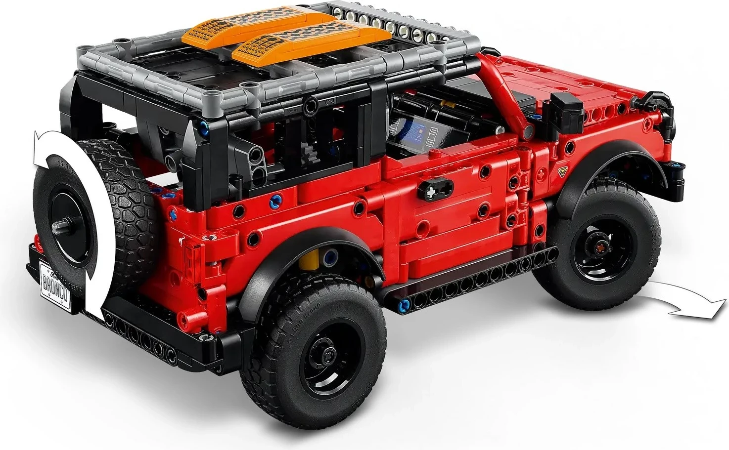 Set LEGO Technic Ford Bronco SUV 42213, për fëmijë dhe të rritur, Kuqe