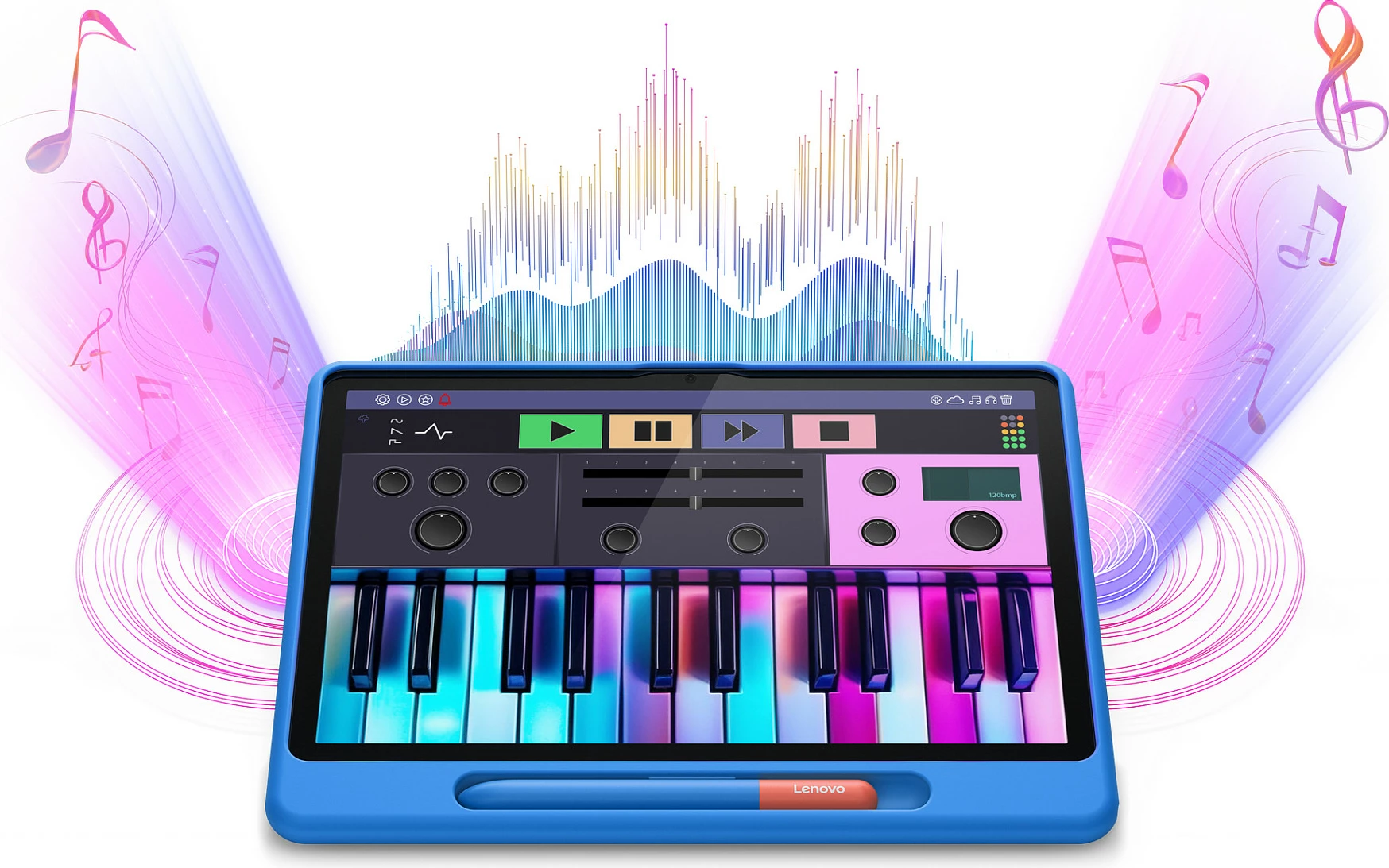 Tablet Lenovo Tab 2025 64GB me mbështjellës edhe stylus, e zezë