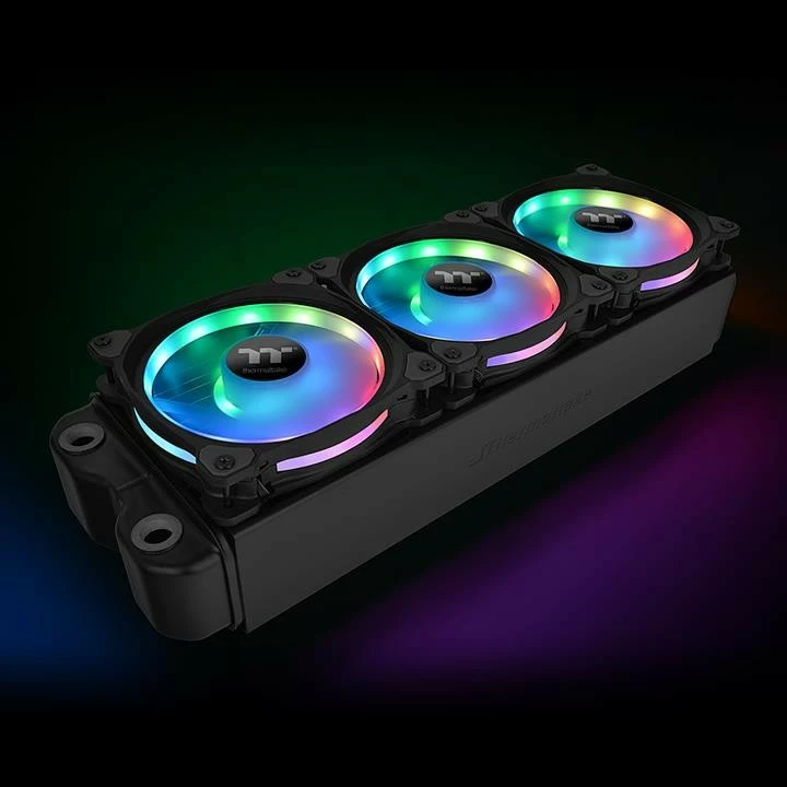 Ventilatorë RGB Thermaltake Riing Duo 12, 3 copë, 120mm, i zi