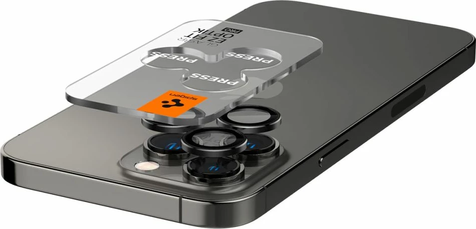 Mbrojtës xhami për kamerë Spigen Glas.tR EZ Fit Optik, për iPhone 14 Pro / Pro Max / 15 Pro / Pro Max / 16 Pro / Pro Max, 2 copë, Zi
