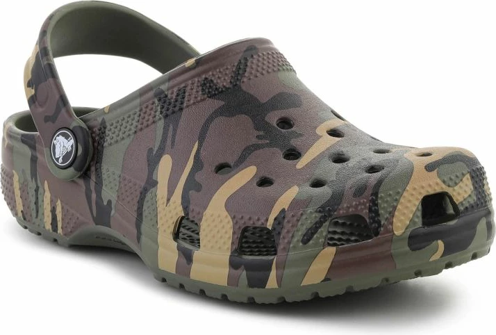 Kroksa për fëmijë Crocs Classic Camouflage Clog K, army green/multi