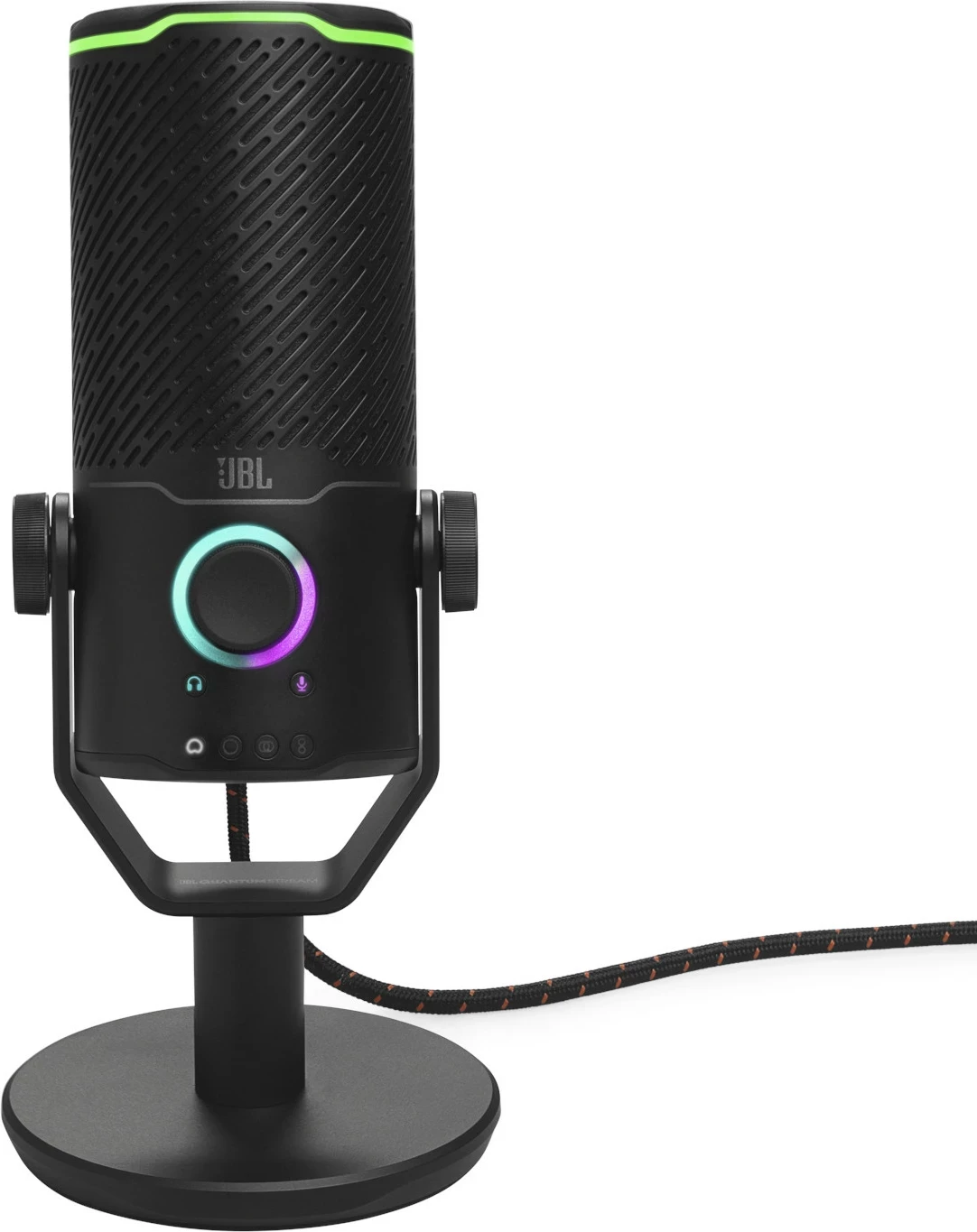 Mikrofon JBL Quantum Stream Studio, 4 mënyra regjistrimi, RGB VU meter, i zi