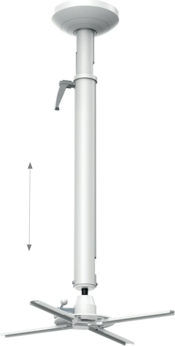 Mbajtës tavani për projektor HAGOR Beamfix II, 820-1200 mm, rrotullim 180°, çelik inox