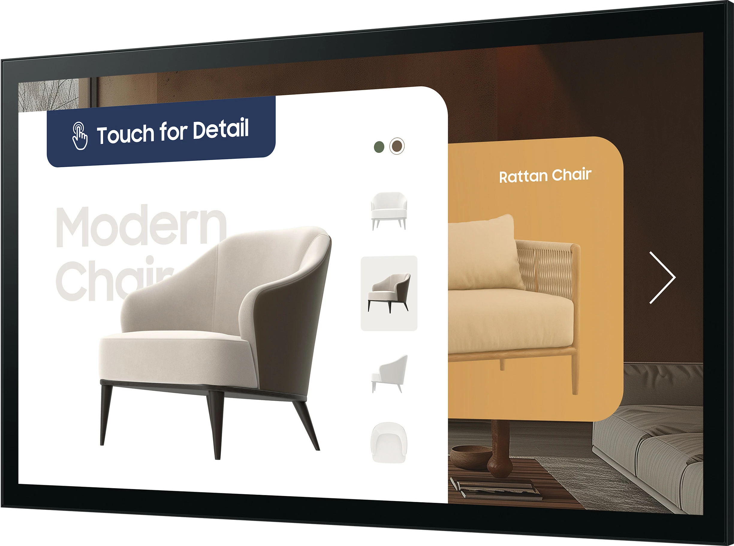 Monitor touch Samsung QM32C-T 32" FHD, Tizen 7.0, HDMI/USB/LAN/Wi‑Fi/Bluetooth, VESA, Charcoal Black