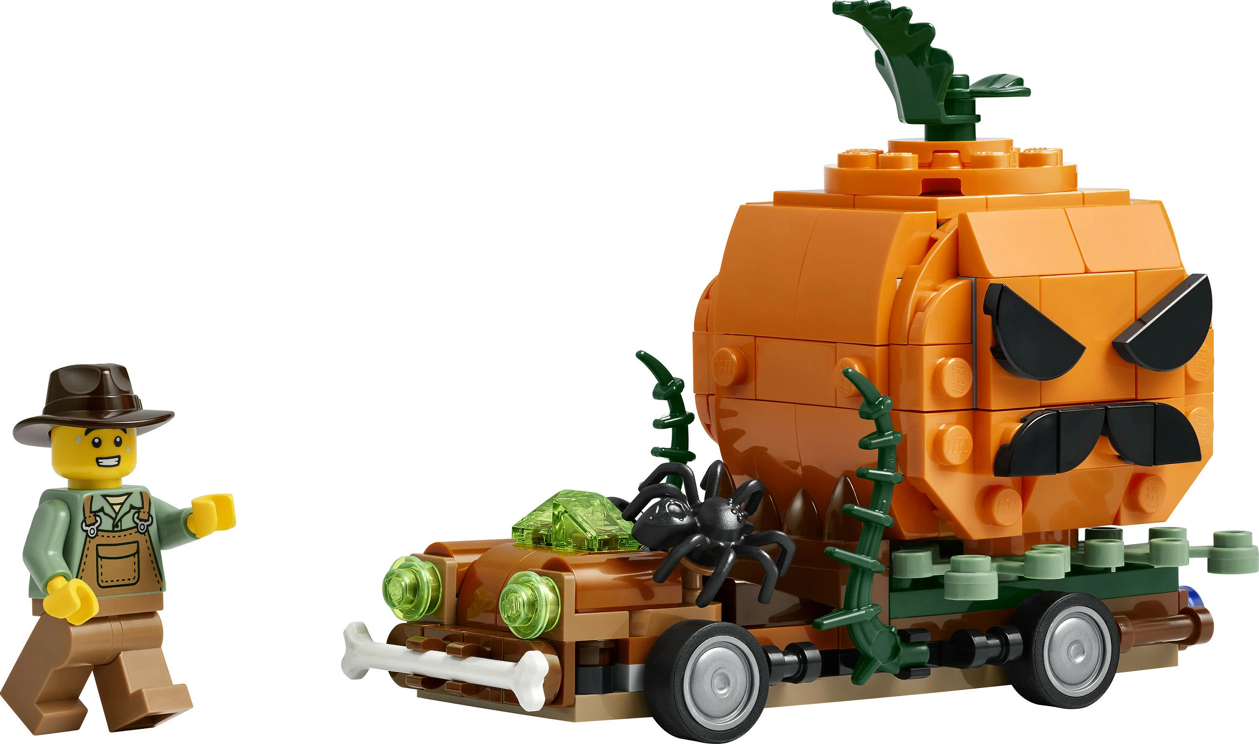 Set ndërtimi LEGO 40822 Jack-O-Lantern Pickup Truck, 177 pjesë, 8+, portokalli