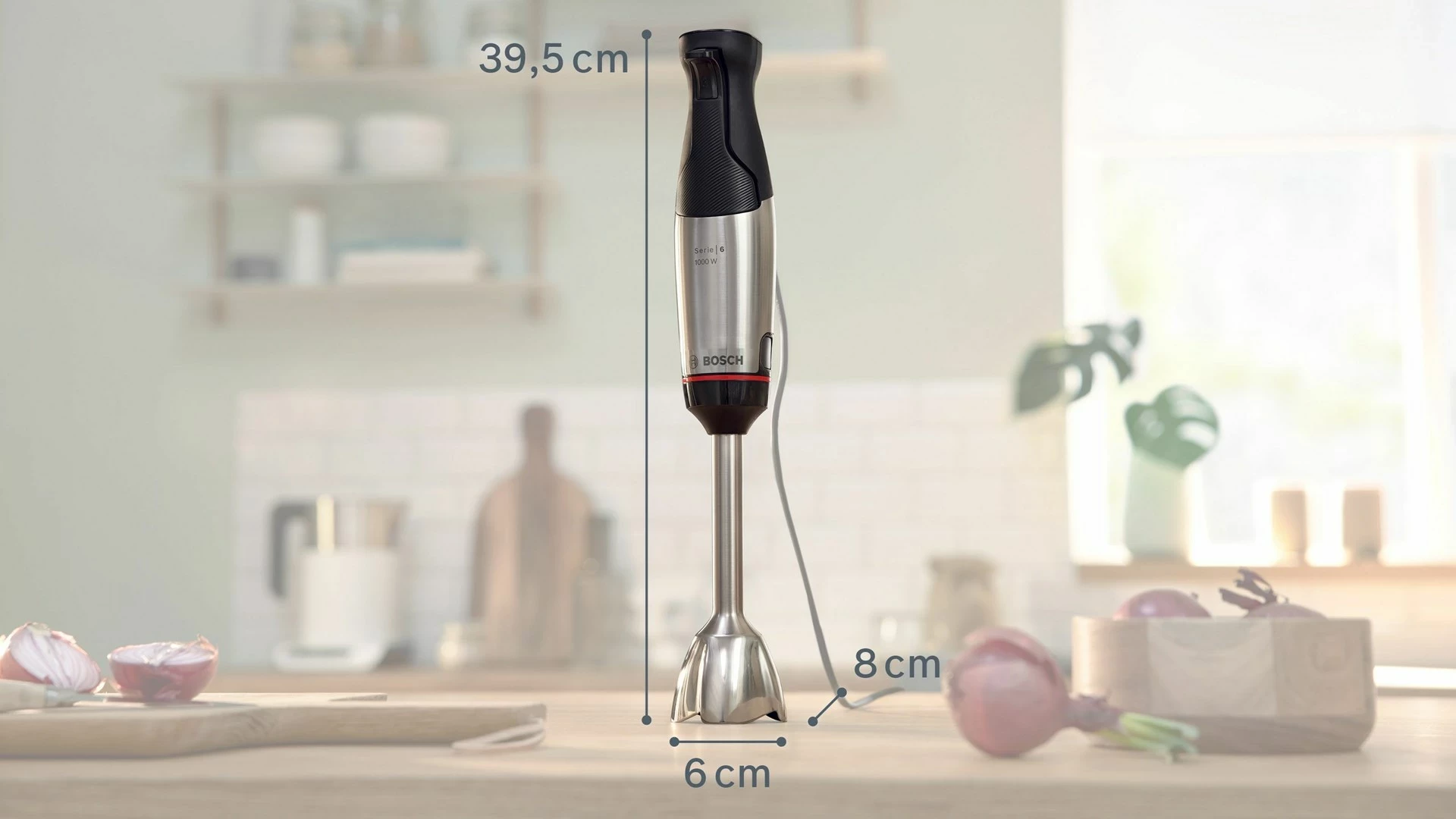 Blender Bosch Serie 6 MSM6M610, 1000 W, Ngjyrë e zezë dhe çelik inox