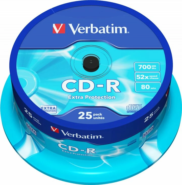 Disk CD-R Verbatim 43432 700MB 52x 25 copë (spindle)