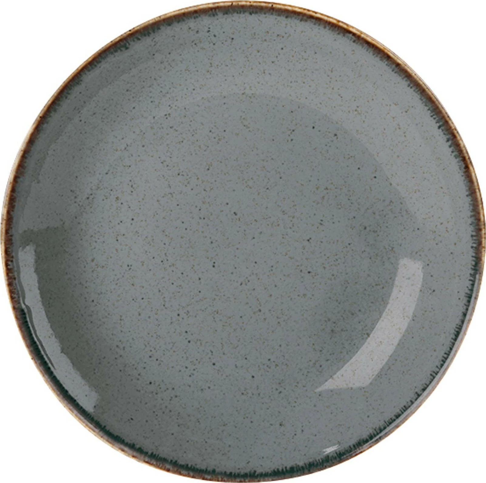 Pjatë e cekët Porland Seasons Stone Ø24 cm, porcelan, gri e errët, set 6 copë