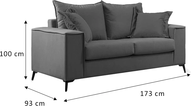 Divan dy vendesh Verona, ngjyrë e gjelbër e errët, me jastëkë krem, 173x93x100 cm