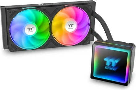 Ftohës i lëngshëm AIO Thermaltake TH240 V3 ARGB 240mm, 2x120mm, i zi