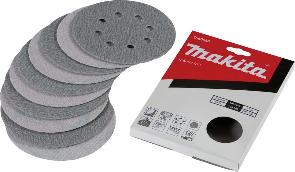 Disk rëre Makita D-65850, 12.5 cm, për dru, 10 copë, gri