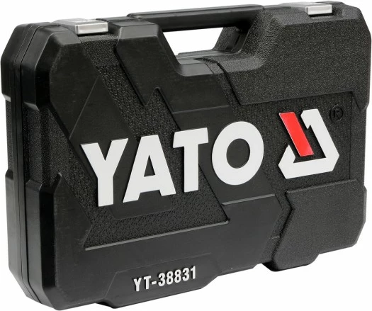 Set veglash Yato YT-38831 111 copë, 1/4" 3/8" 1/2", me valixhe plastike