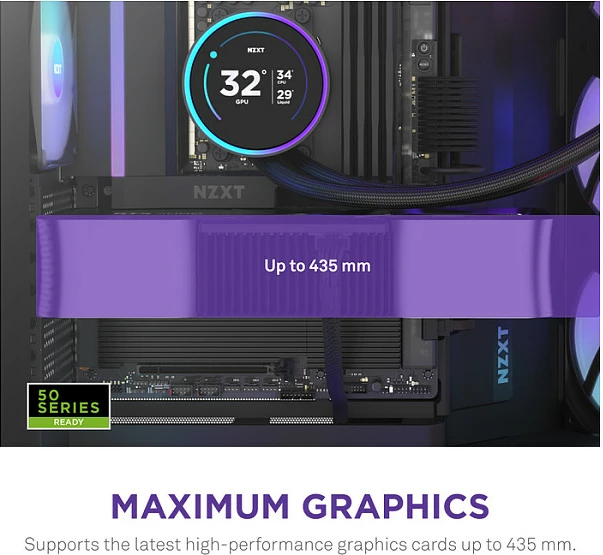 Kasë NZXT H9 Flow RGB, Midi Tower, ATX/EATX/micro ATX/Mini-ITX, xham i kalitur, e zezë