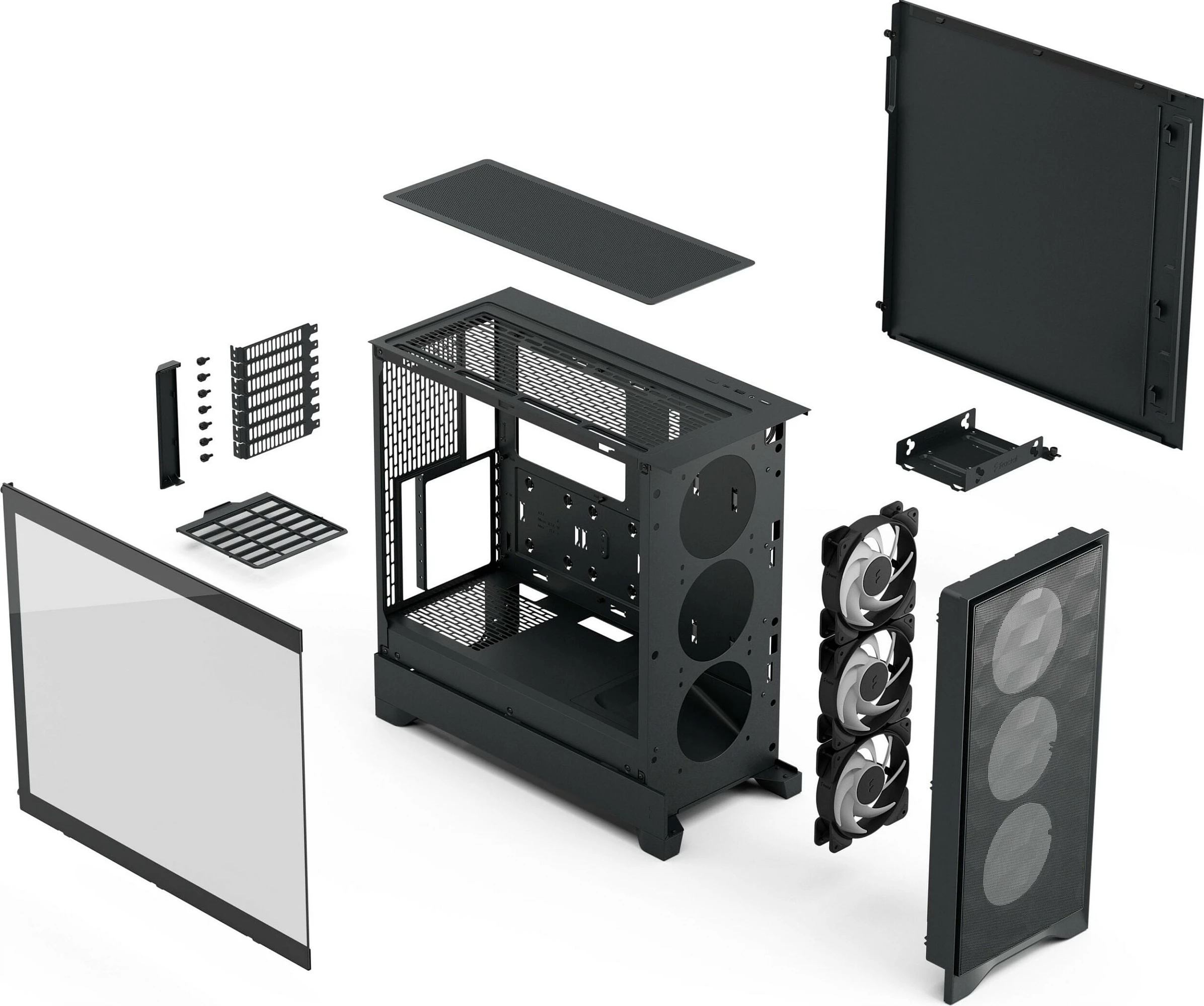 Kasë Fractal Design Pop 2 Air TG RGB, Midi Tower, ATX/mATX/Mini-ITX, e zezë