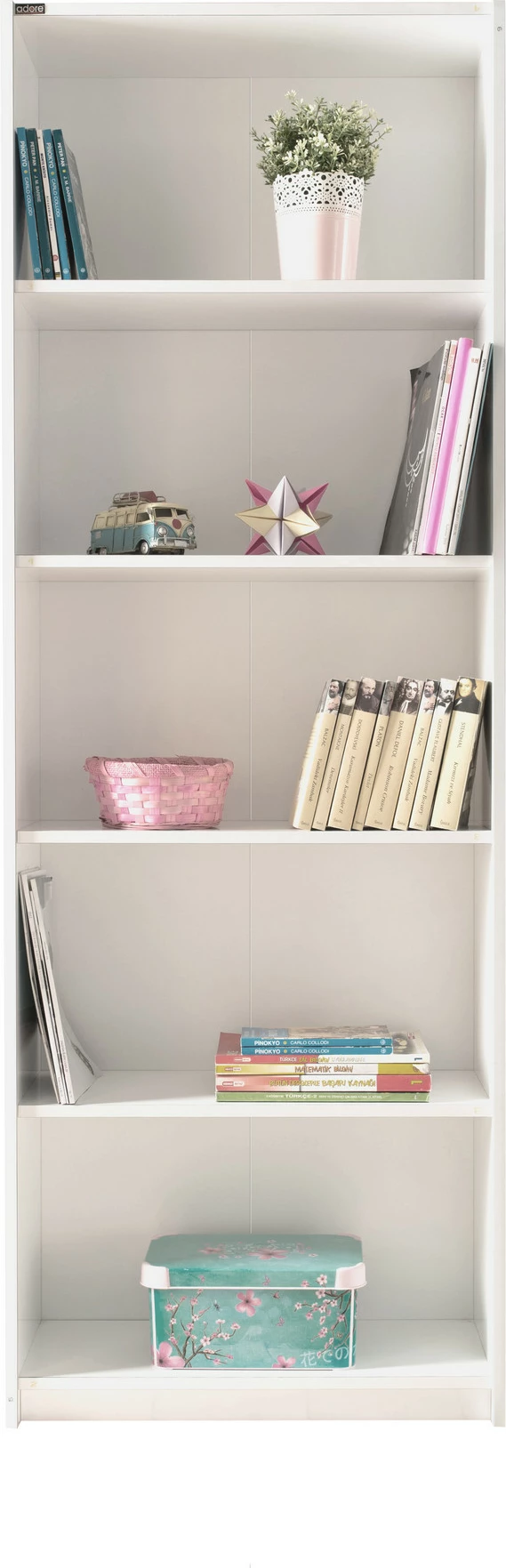 Raft librash Hanah Home, Ktp-150-Bb-1, ngjyrë e bardhë