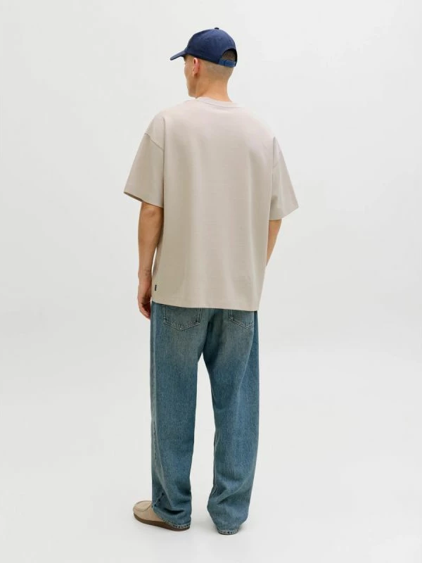 Maicë meshkuj Jack&Jones JJEBARRON TEE SS O-NECK NOOS 12298906, moonbeam [Madhësia: M]